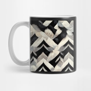 Furry grey and white pattern Mug